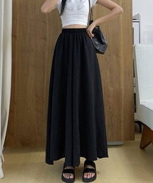 エアリースカートライク フレアワイドパンツ