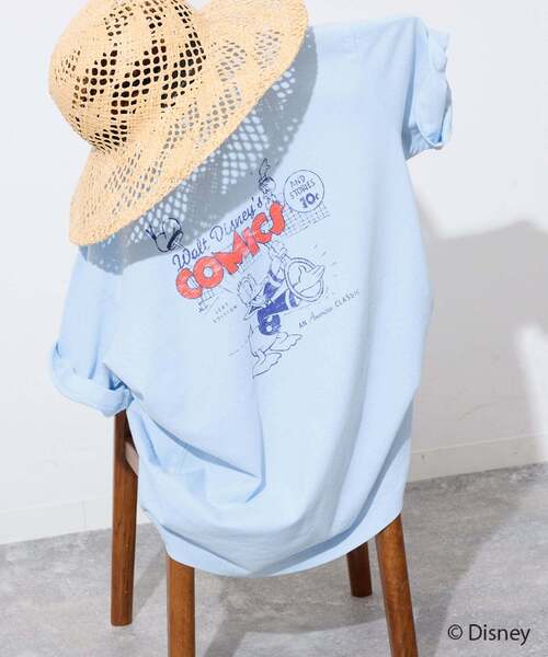 Champion(チャンピオン)の「《追加》Champion/チャンピオン SLOBE別注 /Mickey/Donald/ Tシャツ(Tシャツ/カットソー・レディース・ブラック/スカイブルー/ライトグレー/ホワイト/キャメル・FREE)」の5枚目の写真