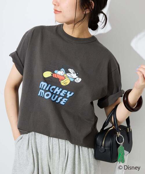 Champion(チャンピオン)の「《追加》Champion/チャンピオン SLOBE別注 /Mickey/Donald/ Tシャツ(Tシャツ/カットソー・レディース・ブラック/スカイブルー/ライトグレー/ホワイト/キャメル・FREE)」の4枚目の写真