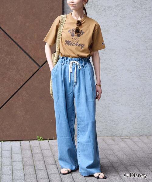 Champion(チャンピオン)の「《追加》Champion/チャンピオン SLOBE別注 /Mickey/Donald/ Tシャツ(Tシャツ/カットソー・レディース・ブラック/スカイブルー/ライトグレー/ホワイト/キャメル・FREE)」の6枚目の写真
