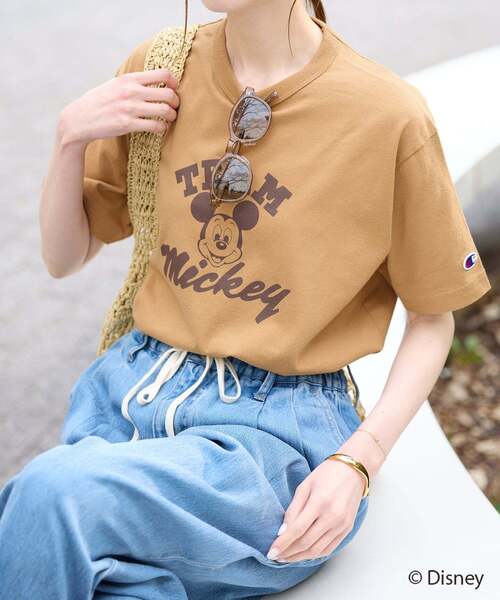 Champion(チャンピオン)の「《追加》Champion/チャンピオン SLOBE別注 /Mickey/Donald/ Tシャツ(Tシャツ/カットソー・レディース・ブラック/スカイブルー/ライトグレー/ホワイト/キャメル・FREE)」の12枚目の写真