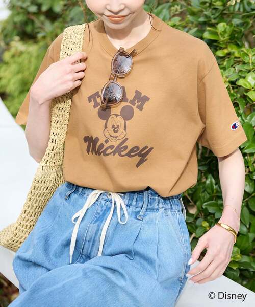 Champion(チャンピオン)の「《追加》Champion/チャンピオン SLOBE別注 /Mickey/Donald/ Tシャツ(Tシャツ/カットソー・レディース・ブラック/スカイブルー/ライトグレー/ホワイト/キャメル・FREE)」の13枚目の写真