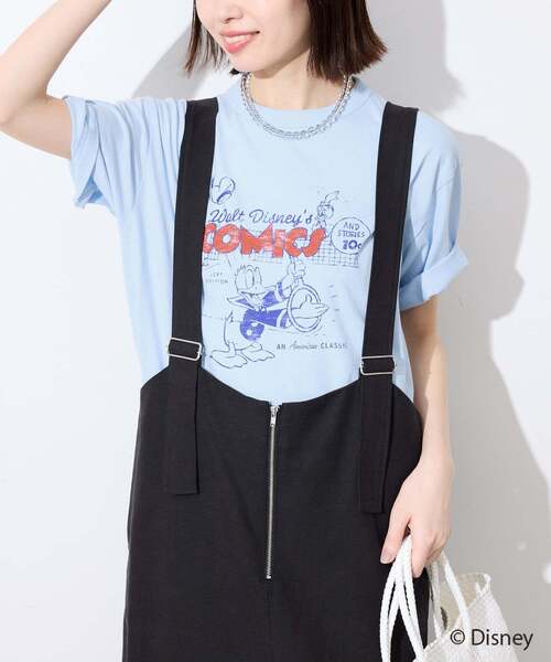 Champion(チャンピオン)の「《追加》Champion/チャンピオン SLOBE別注 /Mickey/Donald/ Tシャツ(Tシャツ/カットソー・レディース・ブラック/スカイブルー/ライトグレー/ホワイト/キャメル・FREE)」の21枚目の写真