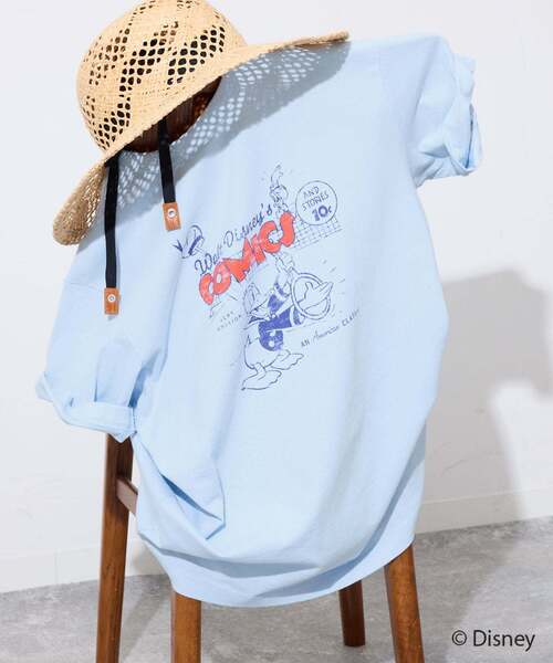 Champion(チャンピオン)の「《追加》Champion/チャンピオン SLOBE別注 /Mickey/Donald/ Tシャツ(Tシャツ/カットソー・レディース・ブラック/スカイブルー/ライトグレー/ホワイト/キャメル・FREE)」の22枚目の写真