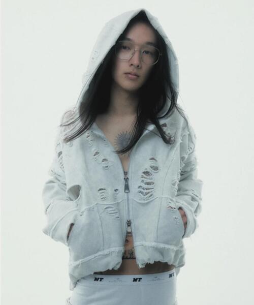 neith./ネイス/Destroyed Crush Hoodie（パーカー）｜neith.（ネイス