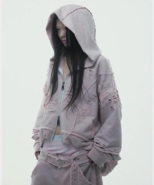 neith./ネイス/Destroyed Crush Hoodie（パーカー）｜neith.（ネイス