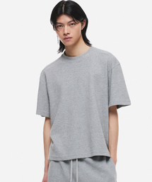 DEFINE（ディファイン）の「クロップワッフルハーフTシャツクラウドグレー（Tシャツ/カットソー）」
