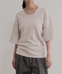 【EMOELLE】シルクリネン混ニットTee
