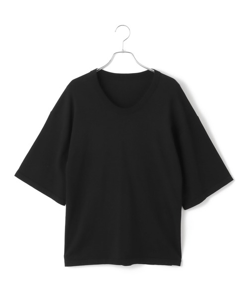 EMOELLE(エモエレ)の「【EMOELLE】シルクリネン混ニットTee(Tシャツ/カットソー・レディース・ブラック/ホワイト系その他5/ピンク系その他2・FREE)」の7枚目の写真