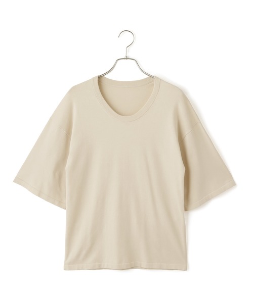 EMOELLE(エモエレ)の「【EMOELLE】シルクリネン混ニットTee(Tシャツ/カットソー・レディース・ブラック/ホワイト系その他5/ピンク系その他2・FREE)」の9枚目の写真