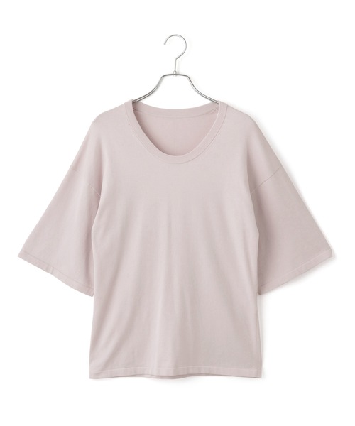 EMOELLE(エモエレ)の「【EMOELLE】シルクリネン混ニットTee(Tシャツ/カットソー・レディース・ブラック/ホワイト系その他5/ピンク系その他2・FREE)」の11枚目の写真