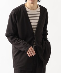 ROOT THREE（ルートスリー）の「ポリエステル メッシュ ノーカラー ジャケット（ノーカラージャケット）」