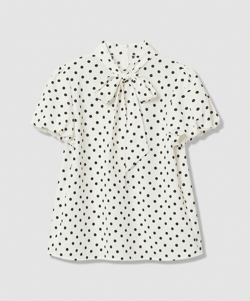 LOULOU WILLOUGHBY(ルルウィルビー)の「【LOULOU WILLOUGHBY】デシンドットリボンブラウス(シャツ/ブラウス・レディース・オフホワイト/ブラック・2)」の8枚目の写真