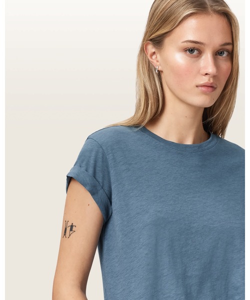 ALLSAINTS(オールセインツ)の「ANNA CREW NECK SHORT SLEEVE T-SHIRT | ANNA クルー ネック 半袖 Tシャツ(Tシャツ/カットソー・レディース・ブルー系その他・XS/S/M/L)」の7枚目の写真