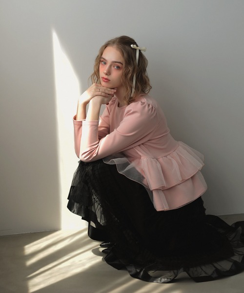 MERAKI(メラキ)の「ボリュームギャザーフリルトップス(その他トップス・レディース・ブラック/ピンク/ホワイト・FREE)」の15枚目の写真