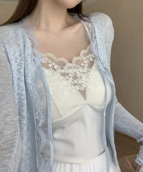 Ritzy(リッツィー)の「リボンネックフリルシアーカーディガン(Tシャツ/カットソー・レディース・ホワイト/ピンク/ブルー・FREE)」の21枚目の写真