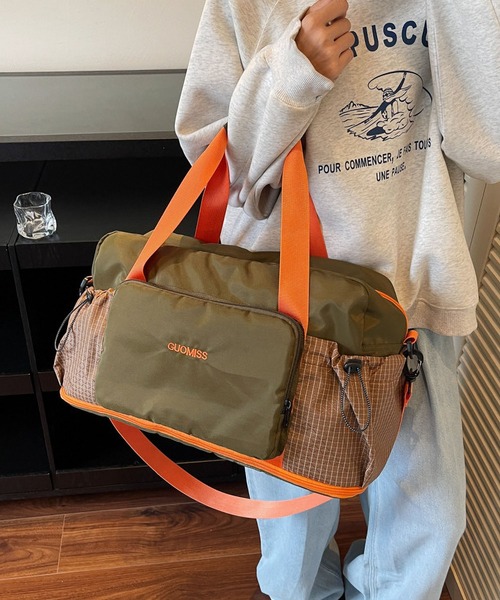 LA VORAGINE（ラ ヴォラジネ）の「配色2WAY トラベル旅行ボストンバッグジムバッグ（ボストンバッグ・レディース・グレー/グリーン/ブラック/パープル/ベージュ・FREE）」の18枚目の写真