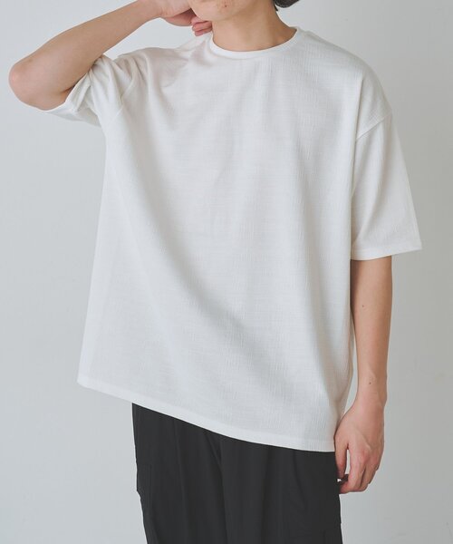 COLONY 2139(コロニートゥーワンスリーナイン)の「ミニジャガード半袖Tシャツ(Tシャツ/カットソー・メンズ・ホワイト/グレー/ブラック・LARGE/MEDIUM)」の12枚目の写真