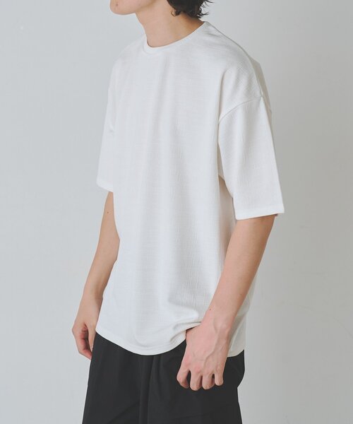 COLONY 2139(コロニートゥーワンスリーナイン)の「ミニジャガード半袖Tシャツ(Tシャツ/カットソー・メンズ・ホワイト/グレー/ブラック・LARGE/MEDIUM)」の13枚目の写真