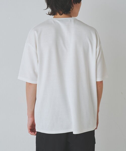 COLONY 2139(コロニートゥーワンスリーナイン)の「ミニジャガード半袖Tシャツ(Tシャツ/カットソー・メンズ・ホワイト/グレー/ブラック・LARGE/MEDIUM)」の14枚目の写真