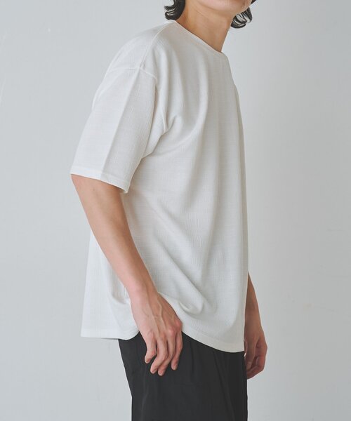 COLONY 2139(コロニートゥーワンスリーナイン)の「ミニジャガード半袖Tシャツ(Tシャツ/カットソー・メンズ・ホワイト/グレー/ブラック・LARGE/MEDIUM)」の15枚目の写真