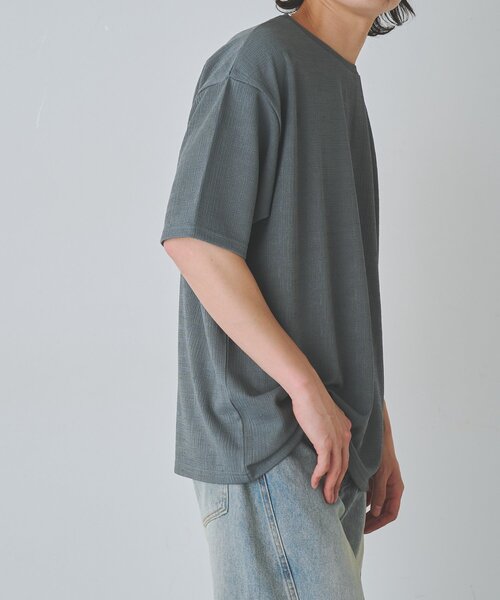 COLONY 2139(コロニートゥーワンスリーナイン)の「ミニジャガード半袖Tシャツ(Tシャツ/カットソー・メンズ・ホワイト/グレー/ブラック・LARGE/MEDIUM)」の7枚目の写真