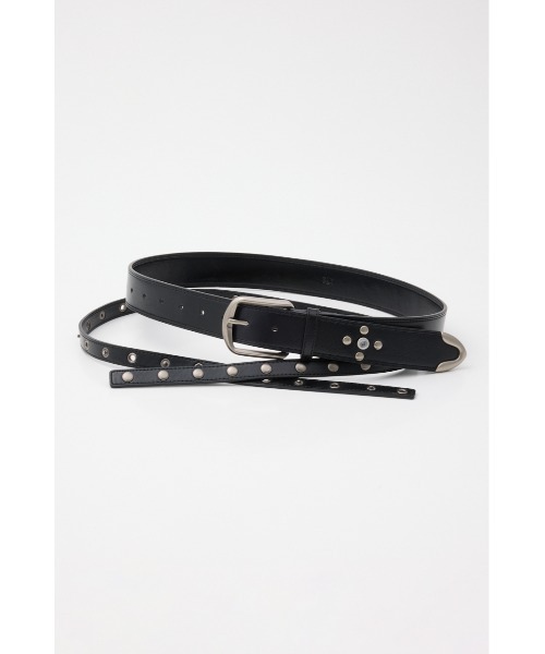 SLY(スライ)の「STUDS BELT SET スタッズベルトセット(ベルト・レディース・ブラック・FREE)」の1枚目の写真