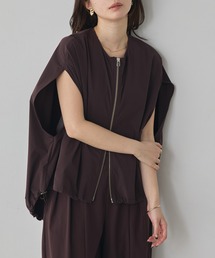 hunch（ハンチ）の「【接触冷感】Wジップ ノースリーブブルゾン（ブルゾン）」