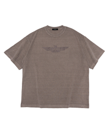 ピグメントイーグルオーバーサイズ半袖Tシャツ（ブラウン）