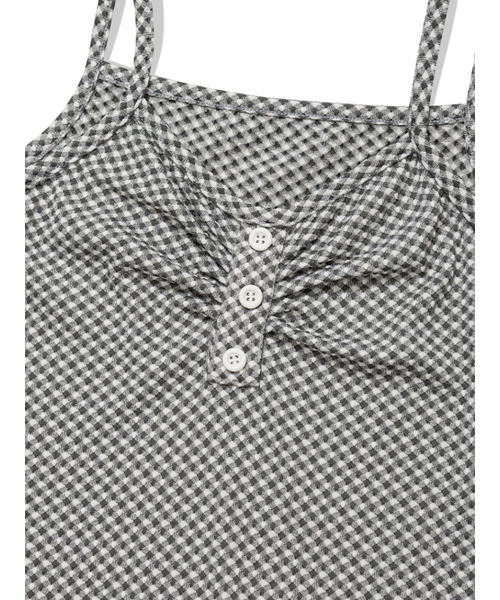 UGLY SHADOW（アグリーシャドウ）の「CHECKERED LACE SLEEVELESS(CHARCOAL)（Tシャツ/カットソー・レディース・その他・FREE）」の6枚目の写真