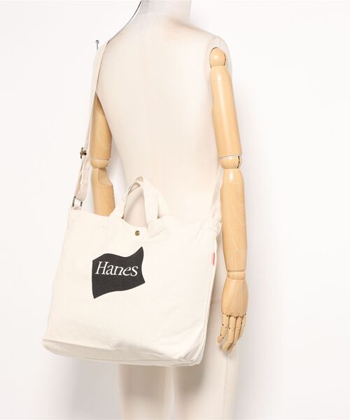 HANES（ヘインズ）の「【Hanes】フラッグロゴ帆布トートバッグ 60333802 TCP（トートバッグ・レディース・レッド/ブラック/カーキ・FREE）」の7枚目の写真