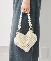 ビーズハンドルハートBAG