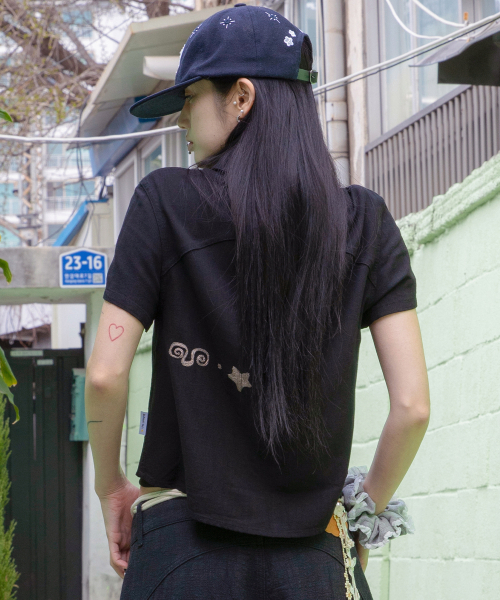 RuNaKi'Hu'（ルナキフ）の「WXTS013 ハラッパ アンバランス 半袖シャツ (ブラック)（シャツ/ブラウス・レディース・その他・1/2）」の3枚目の写真