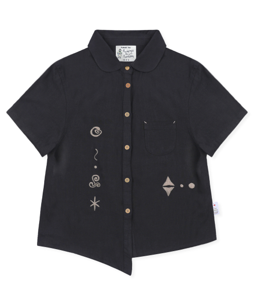 RuNaKi'Hu'（ルナキフ）の「WXTS013 ハラッパ アンバランス 半袖シャツ (ブラック)（シャツ/ブラウス・レディース・その他・1/2）」の4枚目の写真