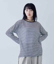 MEDE19F シアーボーダーカットソートップス