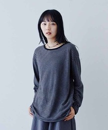 ＭＥＤＥ１９Ｆ　シアーボーダーカットソートップス