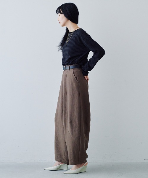 MEDE19F（メデジュウキュウ）の「ＭＥＤＥ１９Ｆ　シアーボーダーカットソートップス（Tシャツ/カットソー・レディース・ホワイト×ブラック/チャコールグレー×ブラック/ブラック×ブラック・M/LL/L）」の6枚目の写真