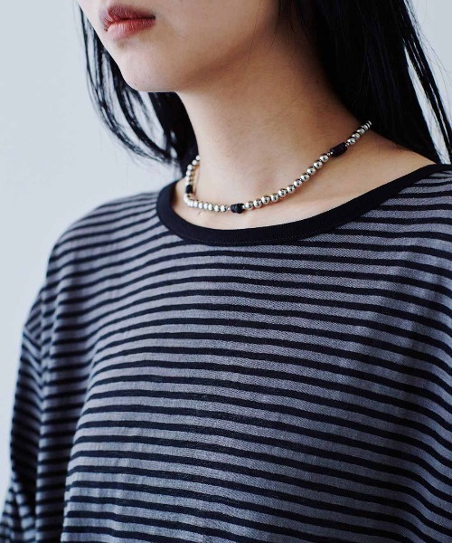 MEDE19F（メデジュウキュウ）の「ＭＥＤＥ１９Ｆ　シアーボーダーカットソートップス（Tシャツ/カットソー・レディース・ホワイト×ブラック/チャコールグレー×ブラック/ブラック×ブラック・M/LL/L）」の17枚目の写真