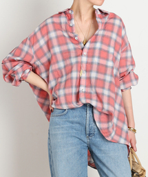 【COOR / クアー】SEERSUCKER OMBRE CHECKERED SHIRTS