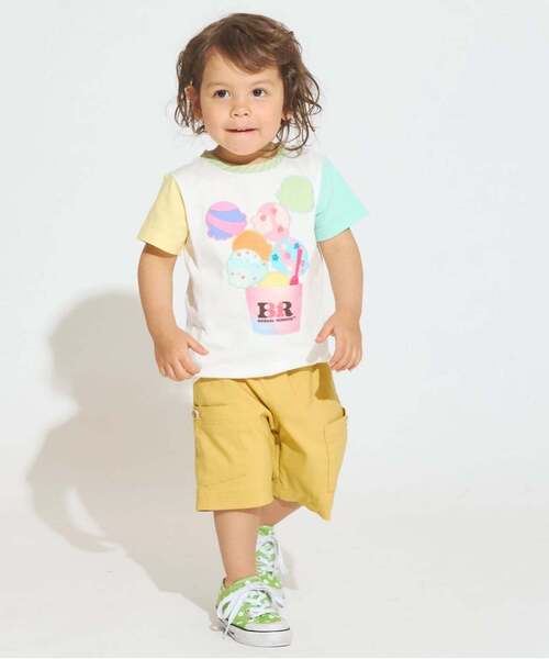 baby cheer(ベイビーチアー)の「【サーティワン アイスクリーム】バイカラーTシャツ(Tシャツ/カットソー・キッズ・ブルー/オフホワイト・120cm/110cm/100cm/90cm/80cm)」の3枚目の写真