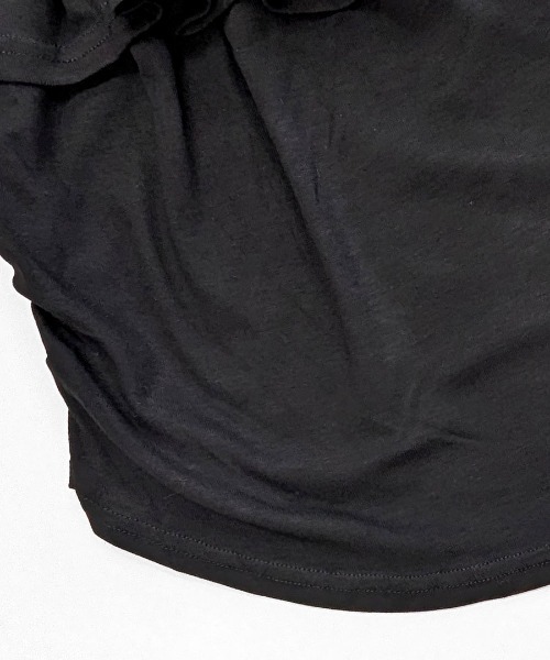 REMUR(レミュール)の「オフショルフリルトップス(Tシャツ/カットソー・レディース・ブラック/アイボリー・FREE)」の18枚目の写真