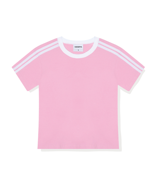 NESPA STUDIO（ネスパスタジオ）の「セレンセミクロップトラック半袖Tシャツ6カラー[NSSE_6001]（Tシャツ/カットソー・レディース・アイボリー系1/アイボリー系2/ピンク/スカイブルー/ベージュ/ネイビー・1）」の6枚目の写真