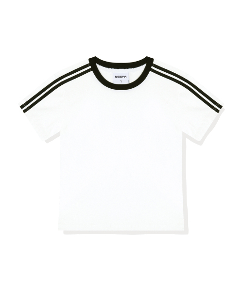 NESPA STUDIO（ネスパスタジオ）の「セレンセミクロップトラック半袖Tシャツ6カラー[NSSE_6001]（Tシャツ/カットソー・レディース・アイボリー系1/アイボリー系2/ピンク/スカイブルー/ベージュ/ネイビー・1）」の13枚目の写真