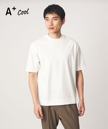A+ COOL スムース クルーネック カットソー -接触冷感・抗菌-