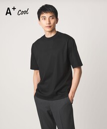 A+ COOL スムース クルーネック カットソー -接触冷感・抗菌-