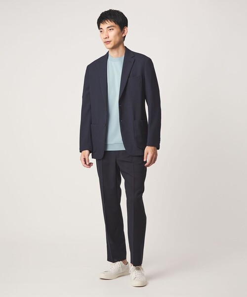 green label relaxing（グリーンレーベルリラクシング）の「A+ COOL スムース クルーネック カットソー -接触冷感・抗菌-（Tシャツ/カットソー・メンズ・ブラック/ホワイト/ライトブルー/ライトグレー/ダークグリーン/ダークブラウン・S/M/L/XL）」の7枚目の写真