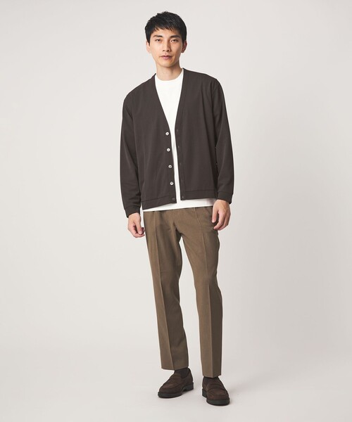 green label relaxing（グリーンレーベルリラクシング）の「A+ COOL スムース クルーネック カットソー -接触冷感・抗菌-（Tシャツ/カットソー・メンズ・ブラック/ホワイト/ライトブルー/ライトグレー/ダークグリーン/ダークブラウン・S/M/L/XL）」の15枚目の写真