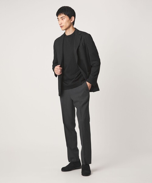 green label relaxing（グリーンレーベルリラクシング）の「A+ COOL スムース クルーネック カットソー -接触冷感・抗菌-（Tシャツ/カットソー・メンズ・ブラック/ホワイト/ライトブルー/ライトグレー/ダークグリーン/ダークブラウン・S/M/L/XL）」の13枚目の写真