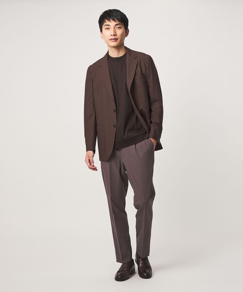 green label relaxing（グリーンレーベルリラクシング）の「A+ COOL スムース クルーネック カットソー -接触冷感・抗菌-（Tシャツ/カットソー・メンズ・ブラック/ホワイト/ライトブルー/ライトグレー/ダークグリーン/ダークブラウン・S/M/L/XL）」の20枚目の写真