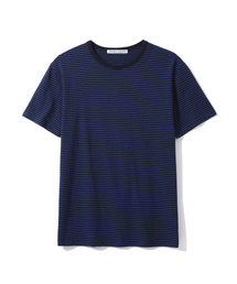 GARDEN EXPRESS（ガーデンエクスプレス）の「Slim Fit Stripe T-Shirt (blue)（Tシャツ/カットソー）」